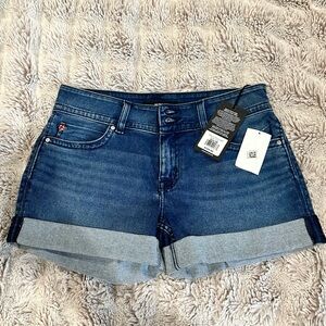 NWT Hudson Jeans Blue Jean Shorts Cuffed Hem